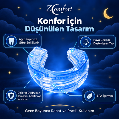 Horlamayı Azaltmaya Yardımcı Ayarlanabilir Gece Ağız Aparatı