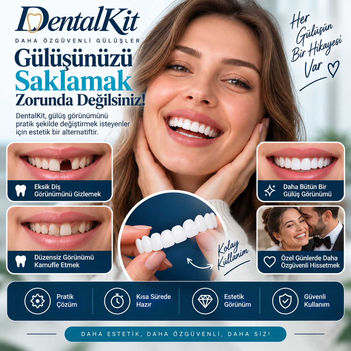 DentalKit™ Şekillendirilebilir Estetik Diş Kaplaması